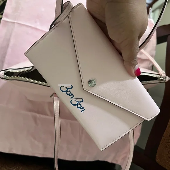 TORY BURCH X Bon Bon • Small Perry Pink Tote Handbag - Picture 9 of 13